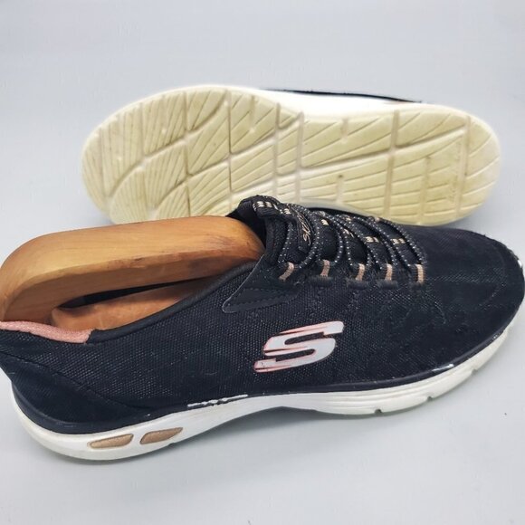 Skechers Womens Empire D Lux 12825 Black Casual Shoes Sneakers Size 6.5 - Picture 5 of 8